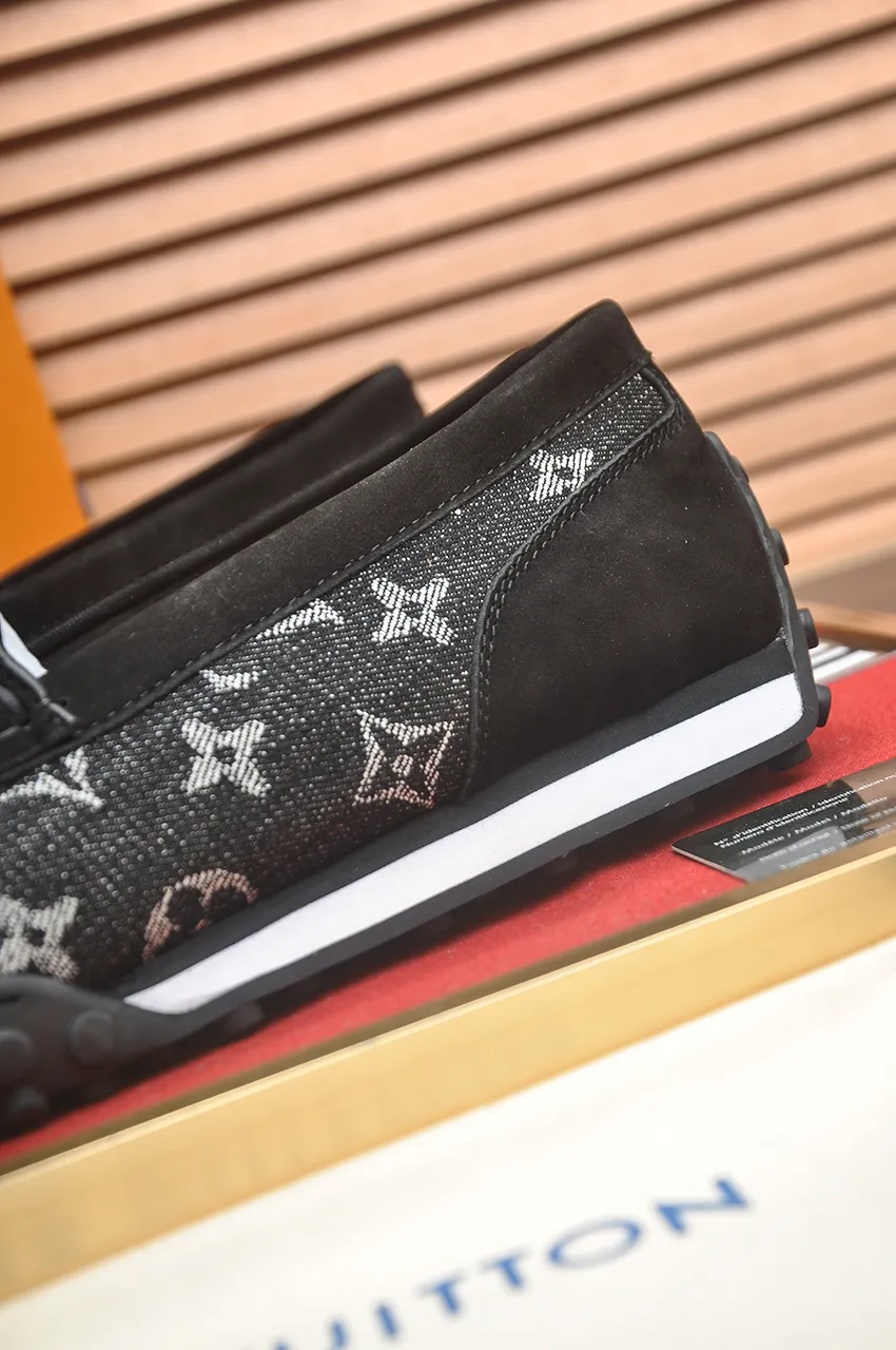 Men's men's shoes💰660💶[LOUIS VUITTON] (original order) new style🍀LV Louis Vuitton* - top version of LV classic beanie shoes! Made of imported original single cowhide, original leather side strips and wear-resistant rubber outsole! High quality products! Code number 39-45 (45 customized)